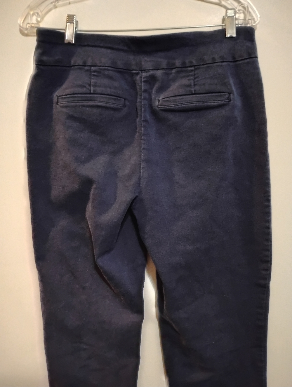 CROFT&BARROW Classic Straight Navy Blue Pull On Pants Stretch 54%Cotton 10P - Picture 7 of 9